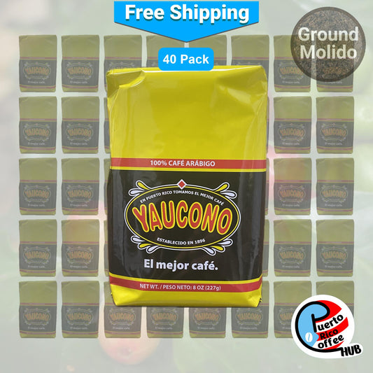 Café molido puertorriqueño Yaucono, paquetes a granel de 8 oz
